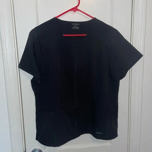 Jaanuu Zip Up Scrub Top - Black - Size XL​​​